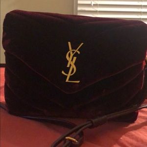 Saint Laurent small burgundy bag